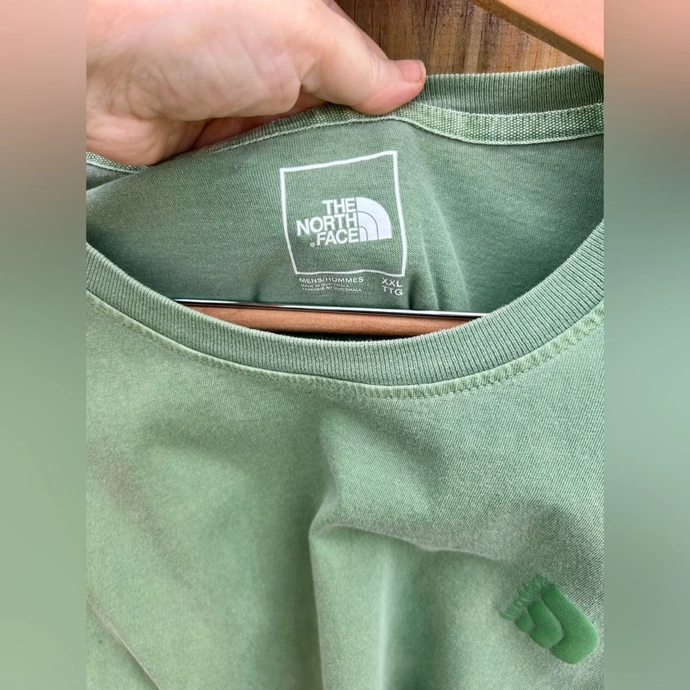 The North Face Shirt  Garment Dye Tee Deep Grass Green 100% Cotton Sz. XXL